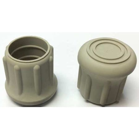 Zoro Select Protective Leg Tip, SlipOn, Rd, 1-3/32, PK10 LTB 21G/W