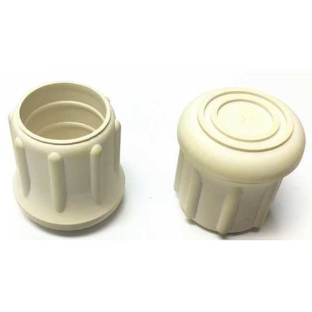 Zoro Select Protective Leg Tip, SlipOn, Rd, 1-3/32, PK10 LTB 21W/W