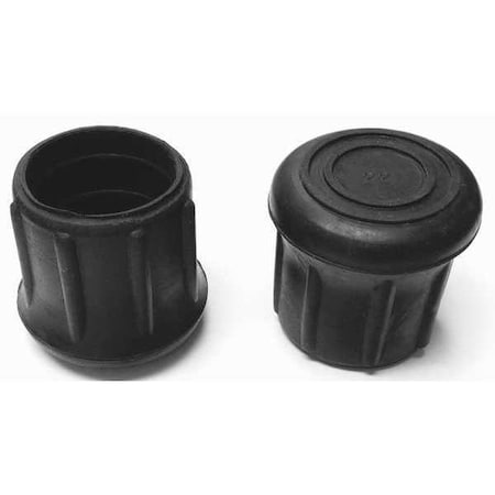 Zoro Select Protective Leg Tip, SlipOn, Rd, 1-7/32, PK10 LTB 22BN