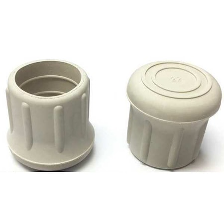 Zoro Select Protective Leg Tip, SlipOn, Rd, 1-7/32, PK10 LTB 22GN