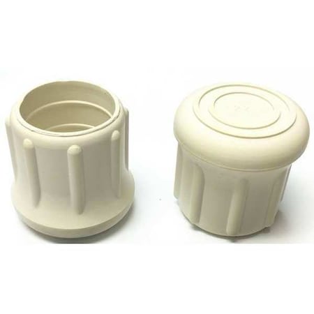 Zoro Select Protective Leg Tip, SlipOn, Rd, 1-7/32, PK10 LTB 22WN