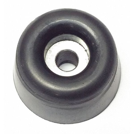 Zoro Select Bumper, Rubber, Black, 1 in, 17/32"H x 17/32"W, PK5 777RW-017