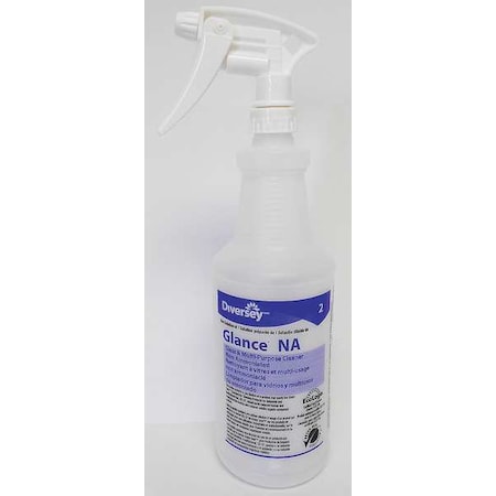 Diversey 32 oz. Clear, Preprinted Trigger Spray Bottle, PK12 130250