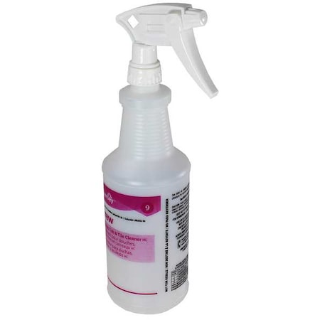 Tolco 32 oz. Clear, Preprinted Trigger Spray Bottle, PK12 130254