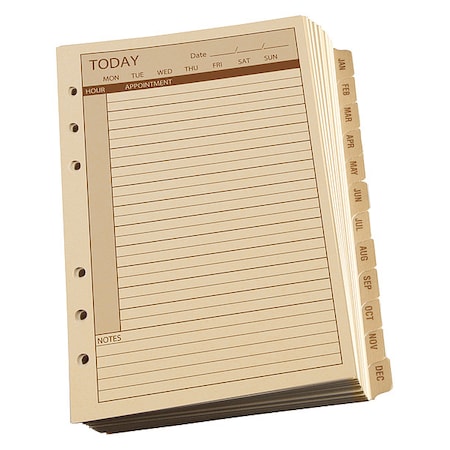 Rite In The Rain 4-5/8" x 7" Planner Calendar Pages, Tan 9260D