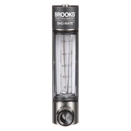 Brooks Flowmeter, Air, 2 to 25 SCFH, Glass 1250AD6073AFSVV