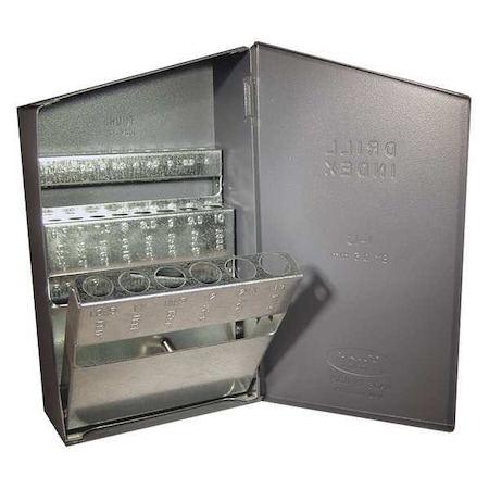 Huot Drill Bit Case, Jobber Length, Steel 11150