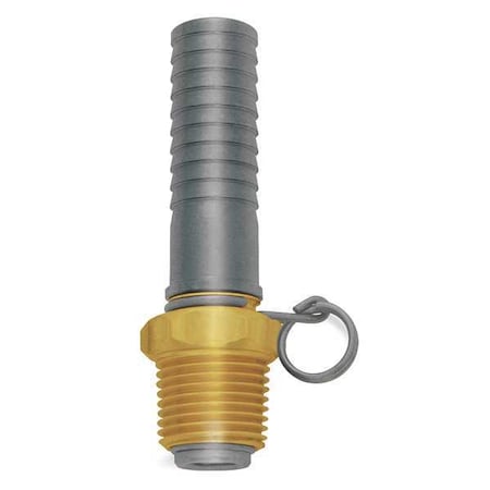 Sani-Lav Swivel Hose Adapt, 3/4 GHT/HoseBarb, Bras N20