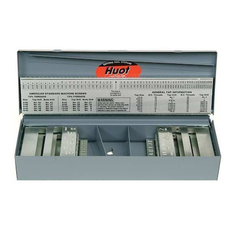 Huot Drill Bit Case, Stub Length, Steel 11550