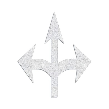 Rae Preformed Thermoplastic Pavement Markings, Thermoplastic, 13 ft Length, 11 ft Width, White PR-TH-3529