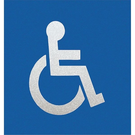 Rae Preformed Thermoplastic Pavement Markings, Thermoplastic, 40 in Length, 40 in Width, Blue/White PR-TH-40HS