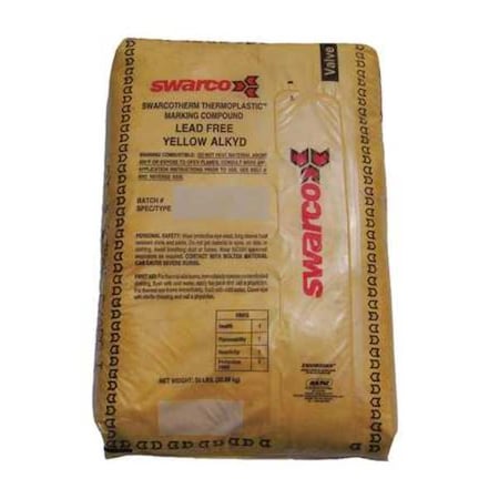 Rae Granular Thermoplastic Extrude Pavement Marking, Thermoplastic, 23 in Length, 14 in Width, Yellow TH-CC-205-Y