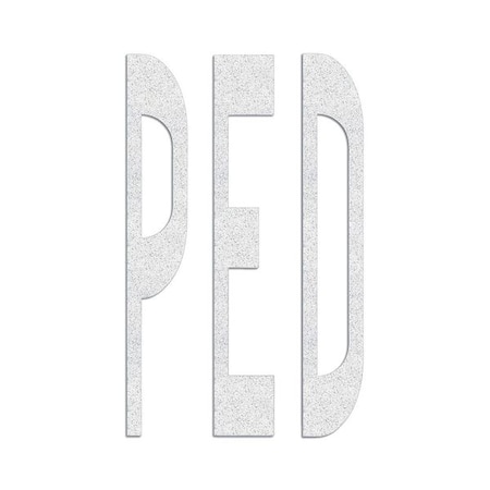 Rae Preformed Thermoplastic Pavement Markings, Thermoplastic, 8 ft Length, 4 1/2 ft Width, White PR-TH-3616