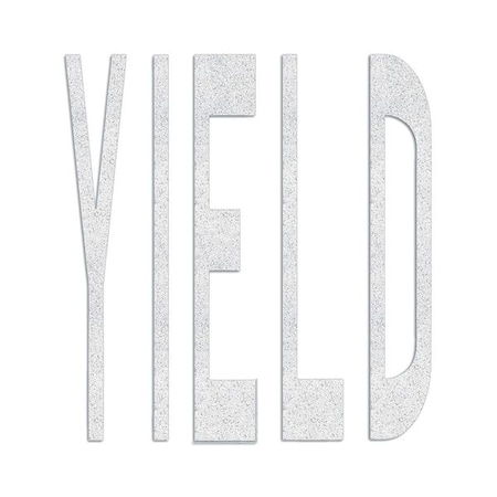 Rae Preformed Thermoplastic Pavement Markings, Thermoplastic, 8 ft Length, 6 3/4 ft Width, White PR-TH-3653