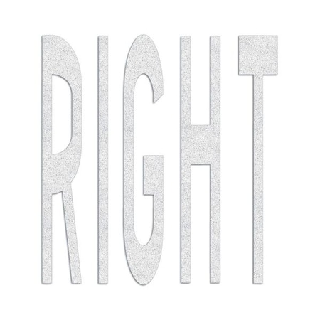 Rae Preformed Thermoplastic Pavement Markings, Thermoplastic, 8 ft Length, 6 3/4 ft Width, White PR-TH-3642