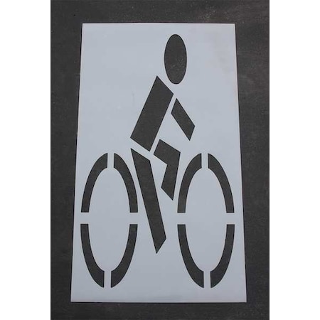 Rae Pavement Stencil, Symbol, Bike Lane, 78 in Character Height, Not Applicable Font, Polyethylene STL-116-5035