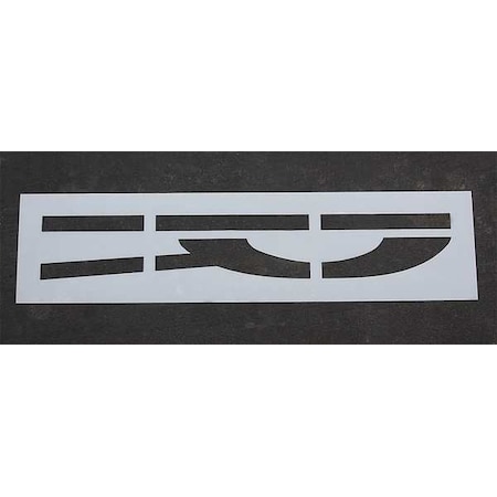 Rae Pavement Stencil, Letter, R X R, 72 in Character Height, Highway Gothic Font, Polyethylene, Clear STL-108-5020