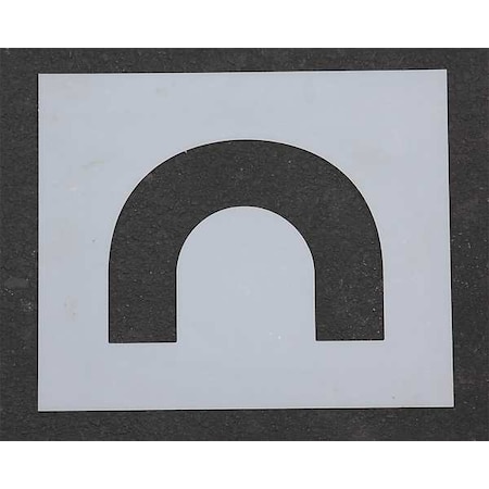 Rae Pavement Stencil, Symbol, End Loop, 4 in Character Height, Not Applicable Font, Polyethylene, Clear STL-116-5070