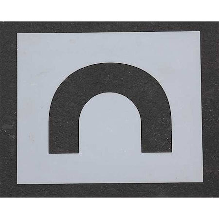 Rae Pavement Stencil, Symbol, End Loop, 4 in Character Height, Not Applicable Font, Polyethylene, Clear STL-108-5070