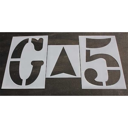 Rae Athletic Stencil, Symbol, Football Field, 72 in Character Height, Polyethylene, Clear, 8 Pieces STL-108-6FK