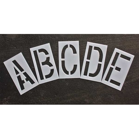 Rae Pavement Stencil, 24 in, Alphabet Kit, 1/16, STL-116-8245 STL-116-8245
