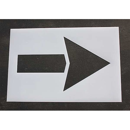 Rae Pavement Stencil, Symbol, Arrow, 60 in Character Height, Not Applicable Font, Polyethylene, Clear STL-116-4060