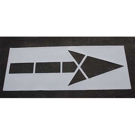 Rae Pavement Stencil, Symbol, MUTCD Straight Arrow, 120 in Character Height, Not Applicable Font, Clear STL-116-5000