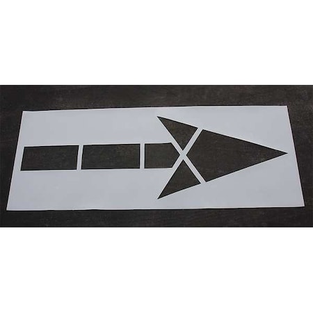 Rae Pavement Stencil, Symbol, MUTCD Straight Arrow, 120 in Character Height, Not Applicable Font, Clear STL-108-5000