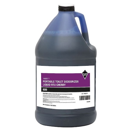 Tough Guy Toilet Deodorizer, Jug, 1 Gal, Ready To Use Liquid, Cherry Fragrance 18E877