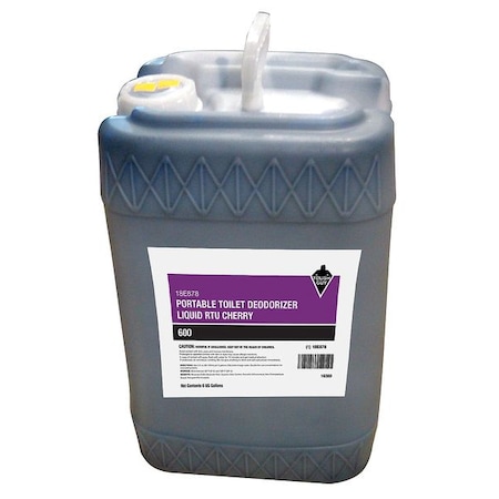 Tough Guy Toilet Deodorizer, Jug, 6 Gal, Ready To Use Liquid, Cherry Fragrance 18E878