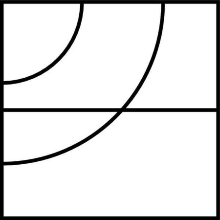 Rae Athletic Stencil, Symbol, Basketball Court, 36 in Character Height, Not Applicable Font, Clear STL-108-6480