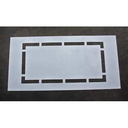 Rae Athletic Stencil, Symbol, Baseball Batters Box, 36 in Character Height, Not Applicable Font, Clear STL-116-6490