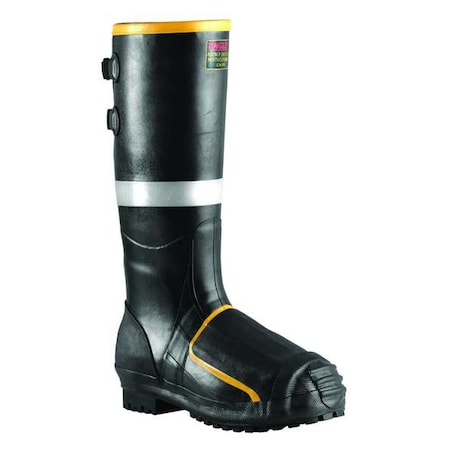 Tingley Men's Sigma Tall Rubber Boot w/Met Guard, Steel Toe, 16" Height, Black, 10 MB816B