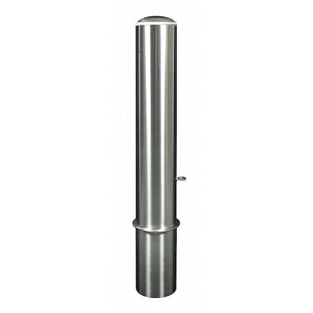 CALPIPE SECURITY BOLLARDS Bollard, Removble, 6", Dome, Stainless Steel SSP06080-D