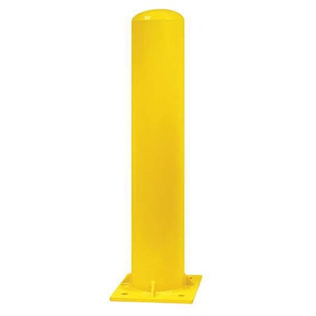 Zoro Select Bollard, Fixed, Concrete, 6", Yellow IBB06040-Y-D