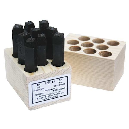 Young Bros Stamp Works Hand Stamp Kit, Number Set 10093