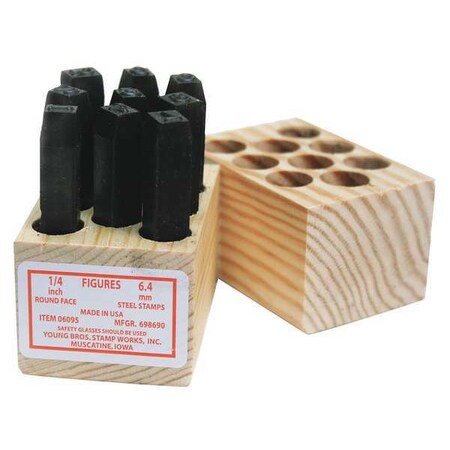 Young Bros Stamp Works Hand Stamp Kit, Number Set 05095