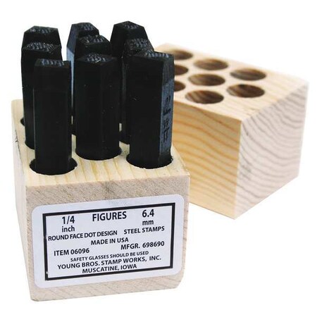 Young Bros Stamp Works Hand Stamp Kit, Number Set 05096