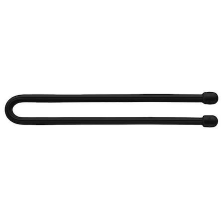 Nite Ize Gear Tie, 12 in L, Variable Max Bundle Dia., Black, Rubber, Wire, 2 PK GT12-01-2R3