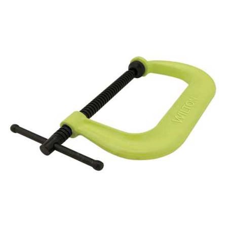 Wilton C-Clamp, 2-1/8", Steel, Reg. Duty, 3500 lb., Anvil Shape: V-Grooved 402SF