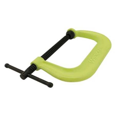 Wilton C-Clamp, 4-1/4", Steel, Reg. Duty, 6200 lb., Anvil Shape: V-Grooved 404SF