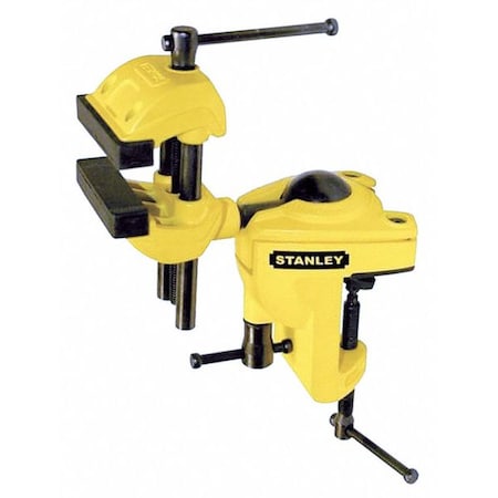 STANLEY Multi-Angle Vise w Swivel Base, 3 in Jaw Face Wd, 3 in Max Jaw Opening, 2 1/4 in Throat Dp, Lt Duty 83-069M