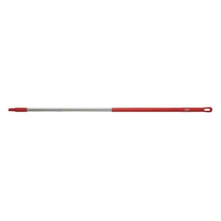 Vikan 1510mm Color Coded Handle, 1 1/4 in Dia, Red, Stainless Steel 29394
