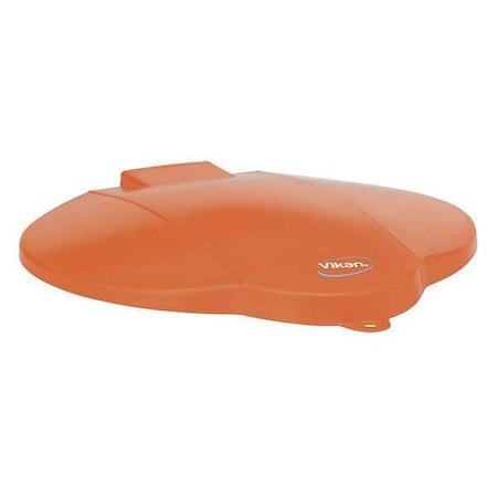 Vikan Round Pail Lid, 12 1/4 in Dia, Orange, Polypropylene 56877