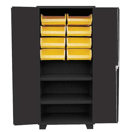Jamco Extra-Heavy Duty Bin Cabinet, 36 in W, 78 in H, 24" D, 8 Bins HH236BL
