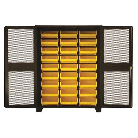 Jamco Extra-Heavy Duty Bin Cabinet, 60 in W, 78 in H, 24" D, 27 Bins DK260BL