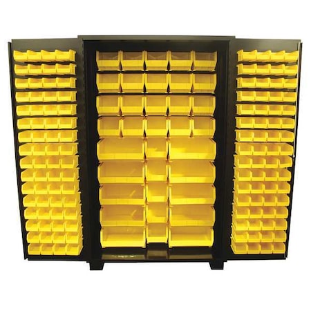 Jamco Extra-Heavy Duty Bin Cabinet, 48 in W, 78 in H, 24" D, 163 Bins DF248BL