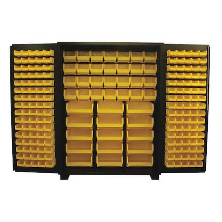 Jamco Extra-Heavy Duty Bin Cabinet, 60 in W, 78 in H, 24" D, 199 Bins DF260BL