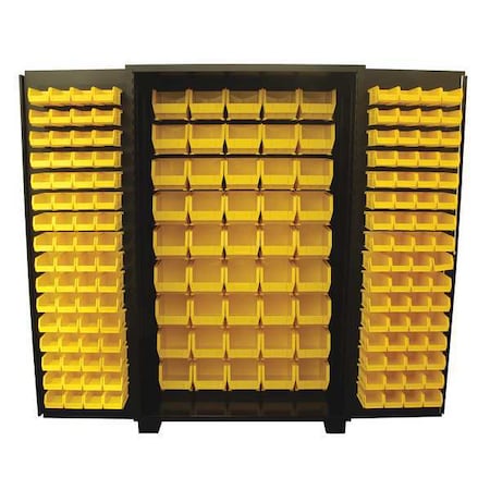 Jamco Extra-Heavy Duty Bin Cabinet, 48 in W, 78 in H, 24" D, 173 Bins DZ248BL