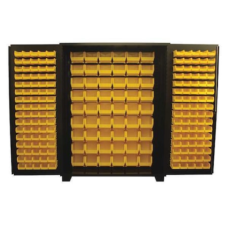 Jamco Extra-Heavy Duty Bin Cabinet, 60 in W, 78 in H, 24" D, 214 Bins DZ260BL